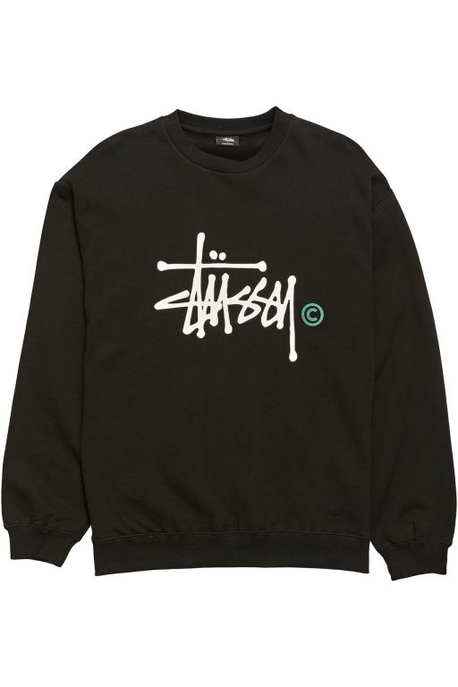 Stussy Mens Graffiti Crew Sweaters Black - LUAVK5236